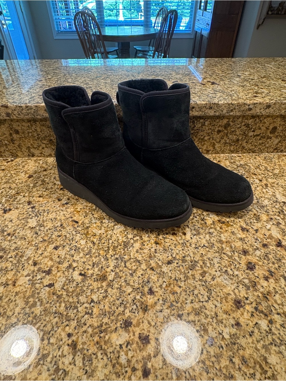 Ugg Kristin Wedge Boot size 10 Black Suede